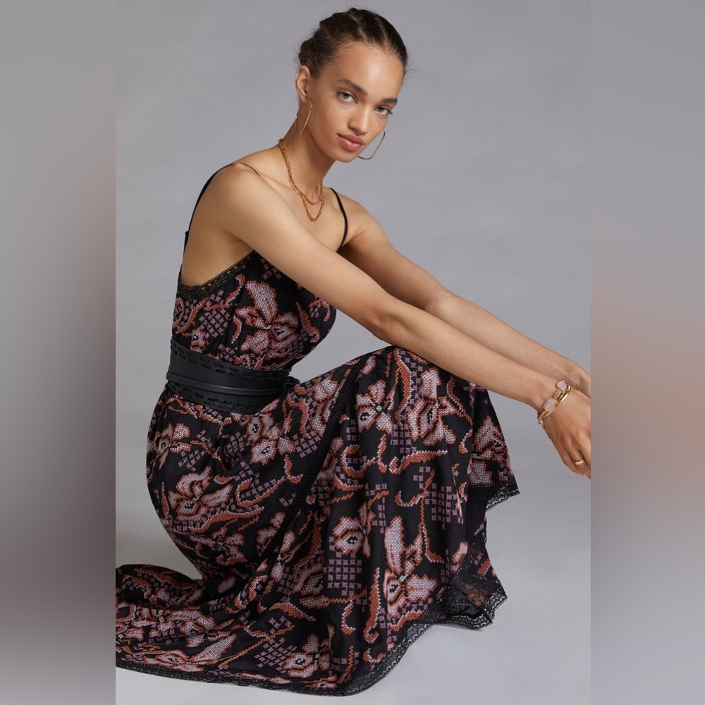 Anthropologie Embroidered Dress